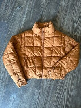 Aeropostale Copper-Toned Quilted Puffer Jacket